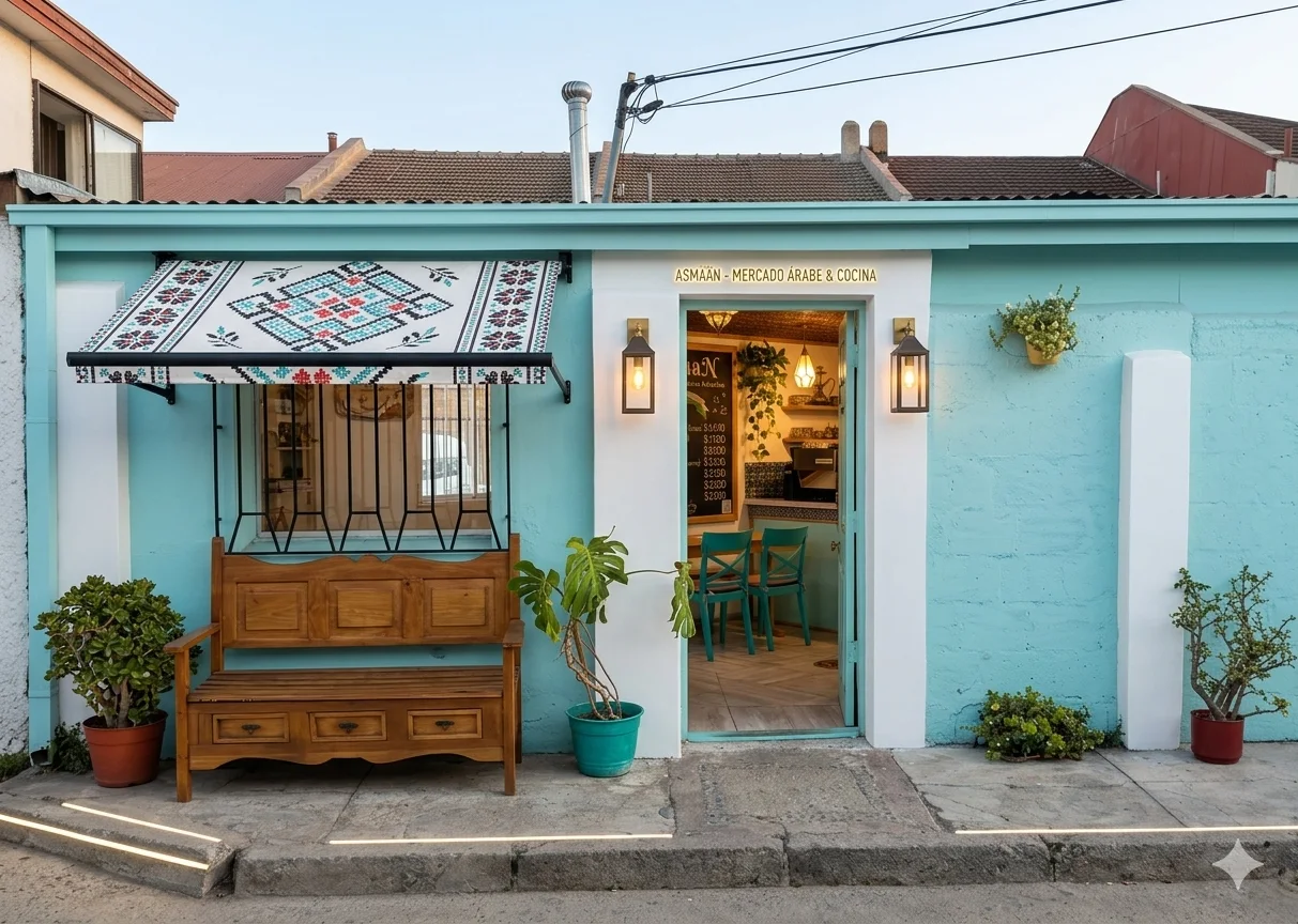 Fachada de Asmaan en Barrio Oriente