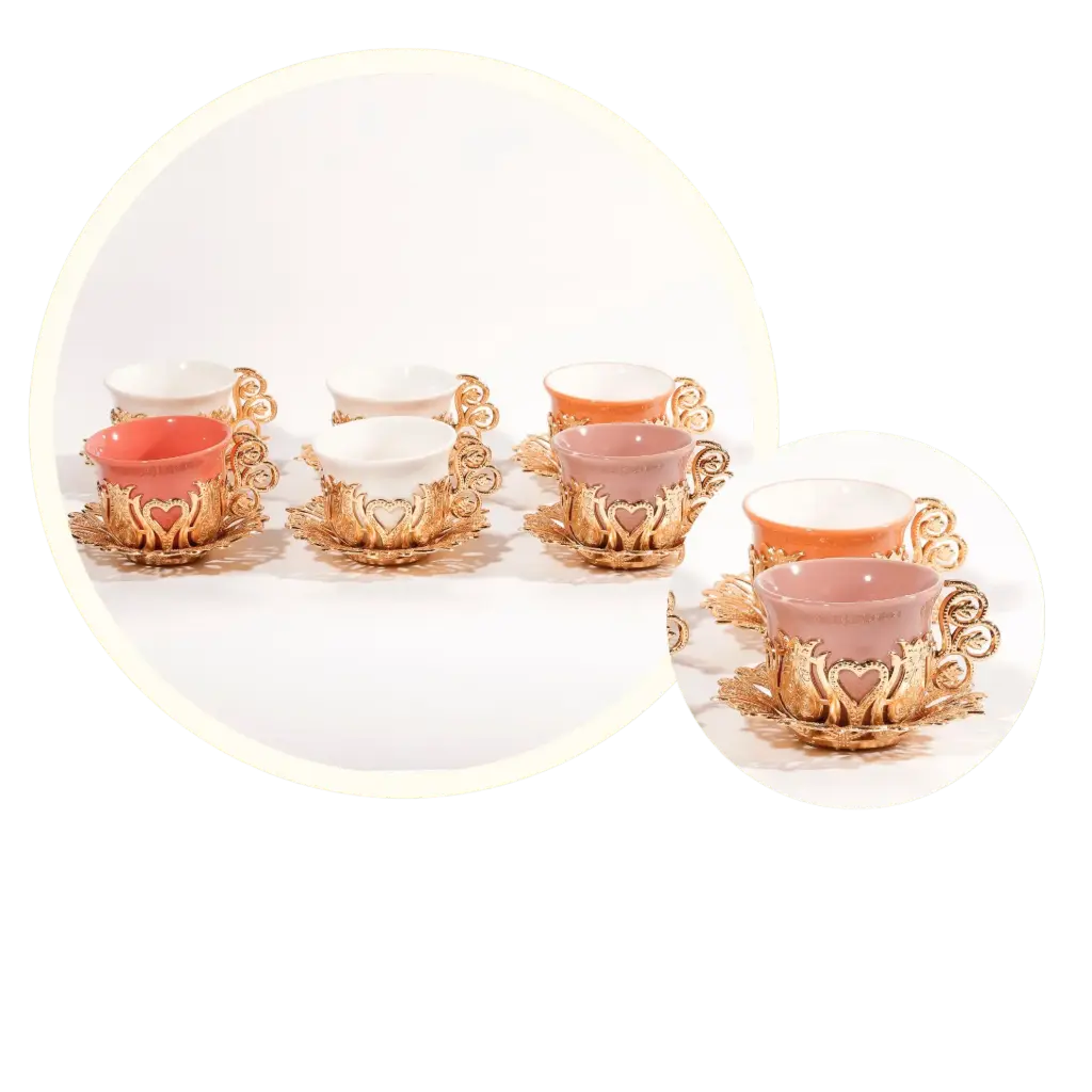 Set taza de cafe lujo