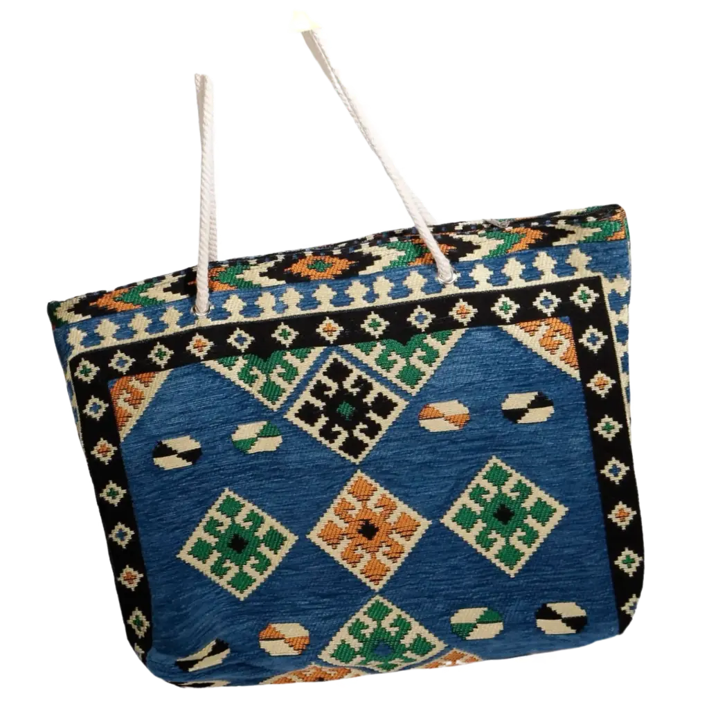 Bolso árabe tejido azul