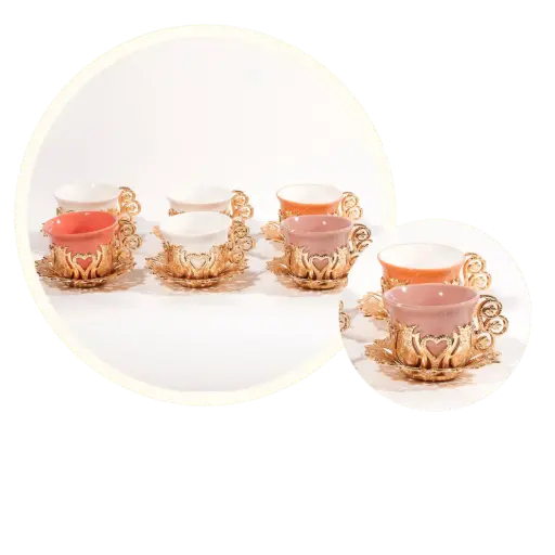Set taza de cafe lujo